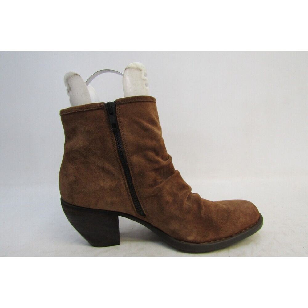Born Womens Size 9.5 M Brown Suede Zip Ankle Fashion Boots Bootie - Picture 4 of 11